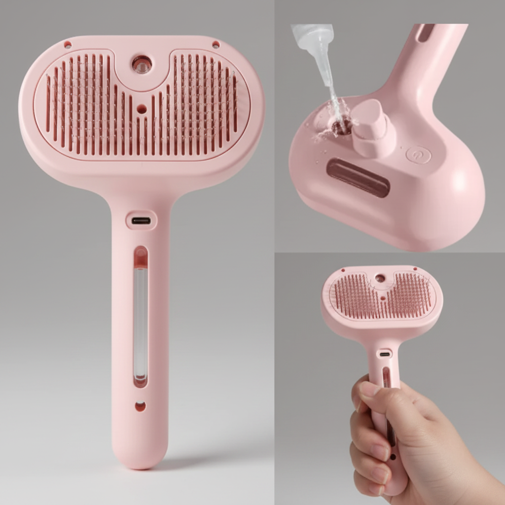 Pet Hair Spray Brush