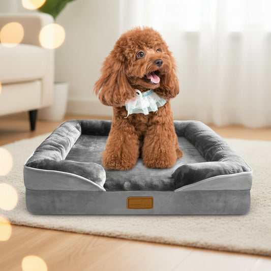 Orthopedic Dog Bed with Sides - for Small Dogs